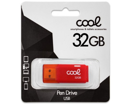 Pen Drive USB x32 GB 2.0 COOL Cover Rojo