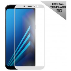 Protector Pantalla Cristal Templado COOL para Samsung A530 Galaxy A8 (2018) (FULL 3D Blanco)