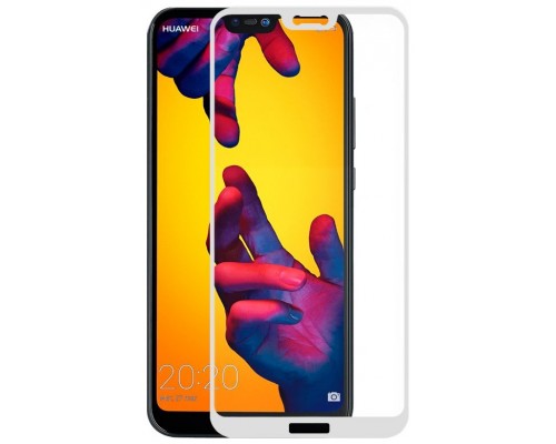 Protector Pantalla Cristal Templado Huawei P20 Lite (3D Blanco)