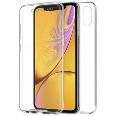 Funda COOL Silicona 3D para iPhone XR (Transparente Frontal + Trasera)