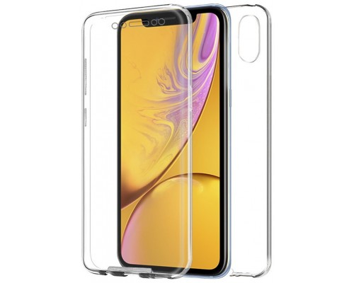 Funda COOL Silicona 3D para iPhone XR (Transparente Frontal + Trasera)