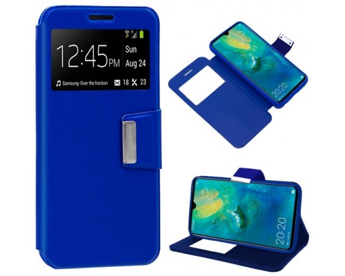 Funda COOL Flip Cover para Huawei Mate 20 Liso Azul