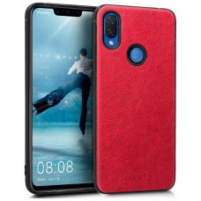 Carcasa Huawei P Smart Plus Leather Piel Rojo