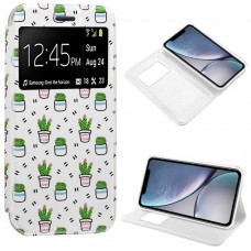 Funda COOL Flip Cover para iPhone XR Dibujos Cactus