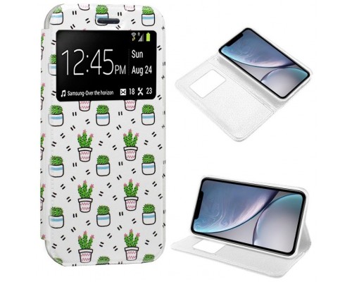 Funda COOL Flip Cover para iPhone XR Dibujos Cactus