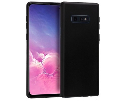 Funda Silicona Samsung G970 Galaxy S10e (Negro)