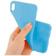 Funda Silicona iPhone XS Max (Celeste)