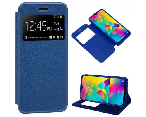Funda COOL Flip Cover para Samsung M205 Galaxy M20 Liso Azul