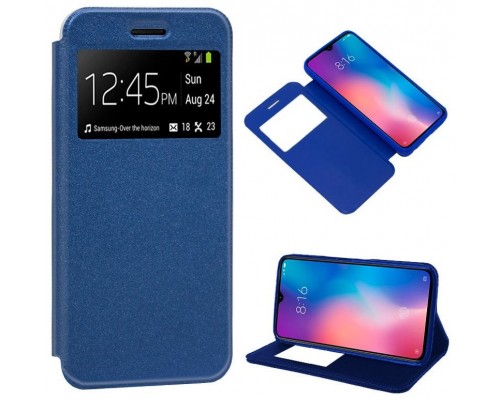 Funda COOL Flip Cover para Xiaomi Mi 9 Liso Azul