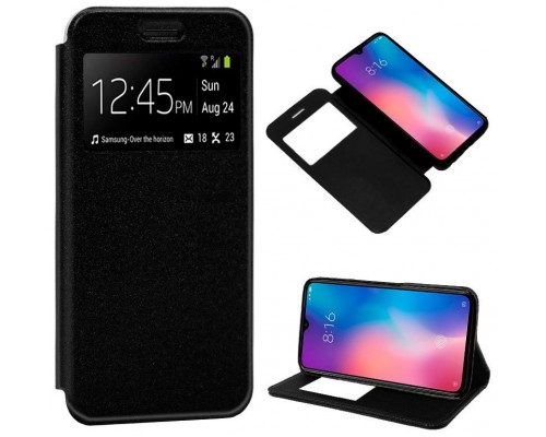 Funda COOL Flip Cover para Xiaomi Mi 9 Liso Negro