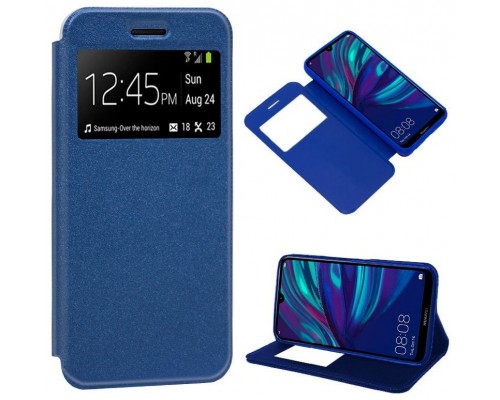 Funda COOL Flip Cover para Huawei Y7 (2019) Liso Azul