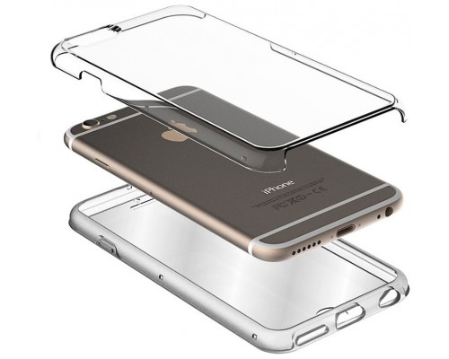 Funda COOL Silicona 3D para iPhone X / iPhone XS (Transparente Frontal + Trasera)