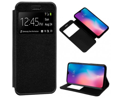 Funda COOL Flip Cover para Xiaomi Mi 9 SE Liso Negro