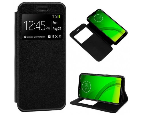 Funda COOL Flip Cover para Motorola Moto G7 / G7 Plus Liso Negro