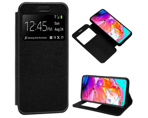 Funda COOL Flip Cover para Samsung A705 Galaxy A70 Liso Negro