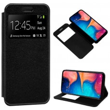 Funda COOL Flip Cover para Samsung A202 Galaxy A20e Liso Negro