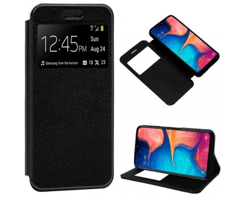 Funda COOL Flip Cover para Samsung A202 Galaxy A20e Liso Negro