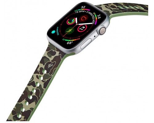 Correa COOL para Apple Watch Series 1 / 2 / 3 / 4 / 5 / 6 / 7 / SE (38 / 40 / 41 mm) Estampado Militar Verde