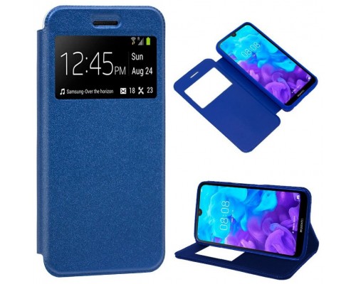 Funda COOL Flip Cover para Huawei Y5 (2019) Liso Azul