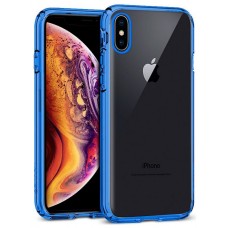 Carcasa COOL para iPhone XS Max Borde Metalizado (Azul)