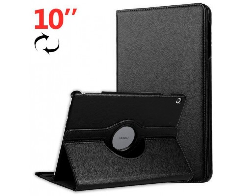 Funda COOL para Huawei Mediapad M5 Lite Polipiel Liso Negro 10.1 pulg