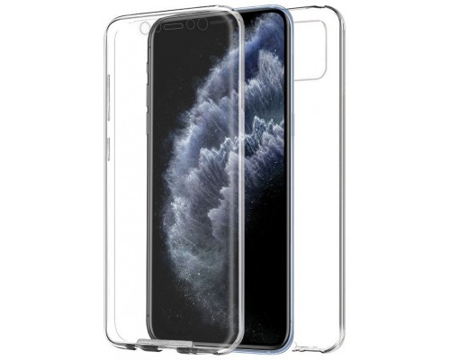 Funda COOL Silicona 3D para iPhone 11 Pro (Transparente Frontal + Trasera)