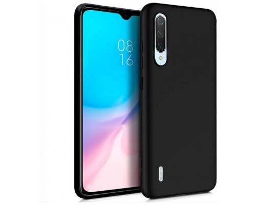 Funda COOL Silicona para Xiaomi Mi 9 Lite (Negro)