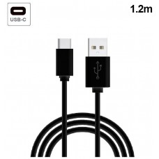 Cable USB Compatible COOL Universal TIPO-C (1.2 metros) Negro 2.4 Amp