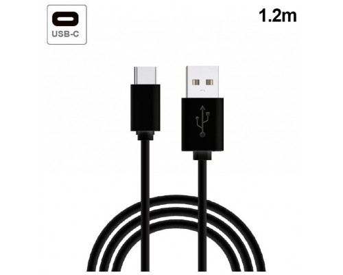 Cable USB Compatible COOL Universal TIPO-C (1.2 metros) Negro 2.4 Amp