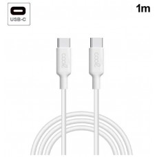 Cable USB Compatible COOL Universal TIPO-C a TIPO-C (1 metro) Blanco 3 Amp