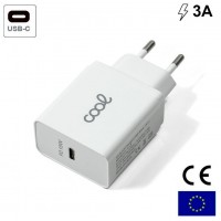 Cargador Red Universal Fast Charge (PD) Entrada Tipo-C COOL 3 Amp (18W) Blanco