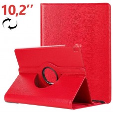 Funda COOL para iPad (2019 / 2020 / 2021) 10,2 pulg Giratoria Polipiel Rojo