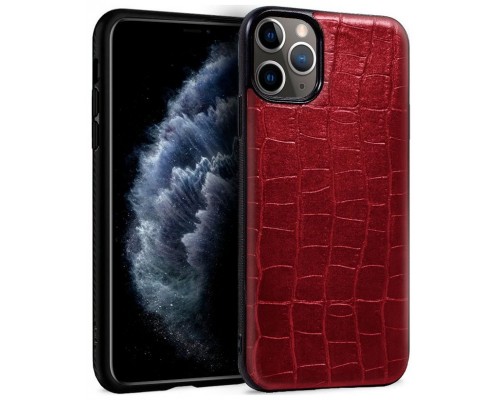 Carcasa COOL para iPhone 11 Pro Leather Crocodile Rojo