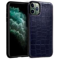 Carcasa COOL para iPhone 11 Pro Max Leather Crocodile Marino