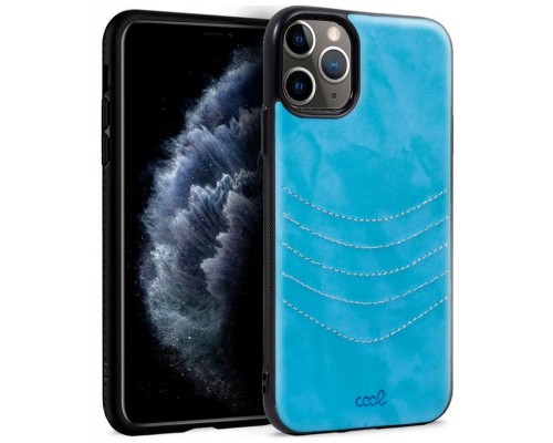 Carcasa COOL para iPhone 11 Pro Leather Bordado Celeste