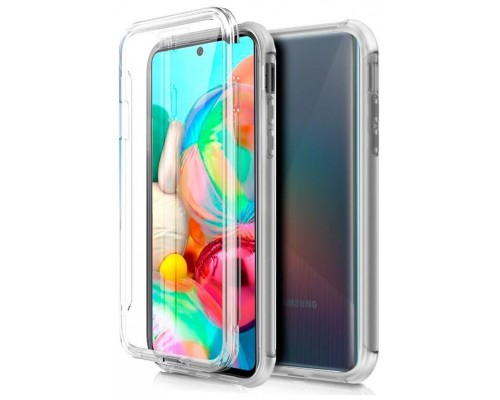 Funda COOL Silicona 3D para Samsung A715 Galaxy A71 (Transparente Frontal + Trasera)