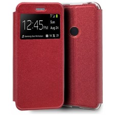 Funda COOL Flip Cover para Xiaomi Redmi Note 8 / Note 8 (2021) Liso Rojo