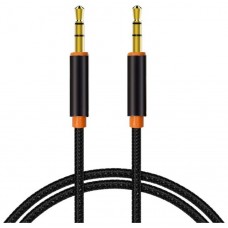 Cable Jack 3.5 mm a Jack 3.5 mm COOL Audio-Audio Nylon Negro (1m)