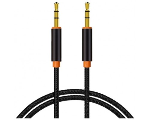 Cable Jack 3.5 mm a Jack 3.5 mm COOL Audio-Audio Nylon Negro (1m)