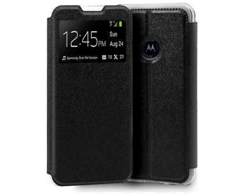 Funda COOL Flip Cover para Motorola One Macro Liso Negro
