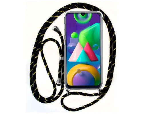 Carcasa COOL para Samsung M215 Galaxy M21 Cordón Negro-Amarillo