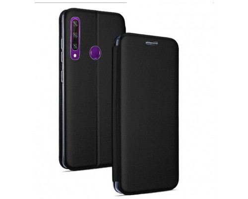 Funda COOL Flip Cover para Huawei Y6p Elegance Negro