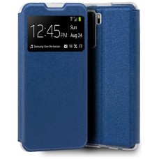 Funda COOL Flip Cover para Huawei P40 Lite 5G Liso Azul