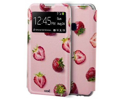 Funda COOL Flip Cover para Samsung M315 Galaxy M31 Dibujos Fresas