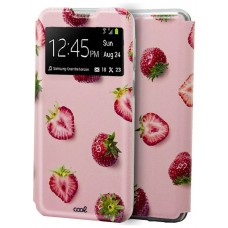 Funda COOL Flip Cover para Xiaomi Mi Note 10 Lite Dibujos Fresas