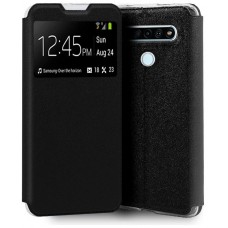 Funda COOL Flip Cover para LG K61 Liso Negro