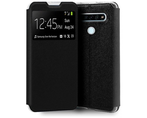 Funda COOL Flip Cover para LG K61 Liso Negro