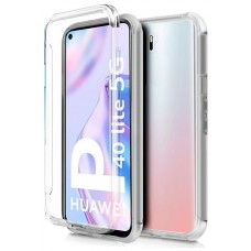 Funda COOL Silicona 3D para Huawei P40 Lite 5G (Transparente Frontal + Trasera)