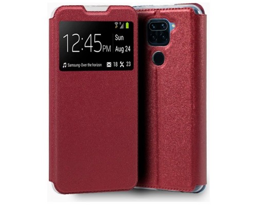 Funda COOL Flip Cover para Xiaomi Redmi Note 9 Liso Rojo