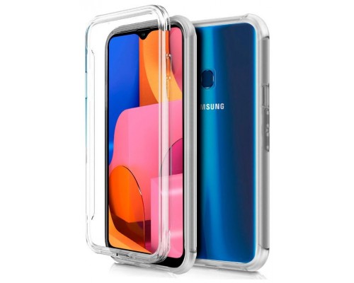 Funda COOL Silicona 3D para Samsung A207 Galaxy A20s (Transparente Frontal + Trasera)